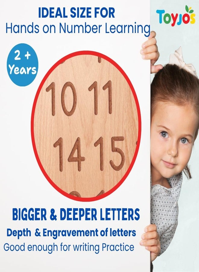 TOYJOS Wooden Counting and Roman Numbers Tracing Board With Stylus Pen | Kids Educational Double-Sided Maths Practice Board Toys | Reversible Montessori Learning Writing Slate for Boys, Girls (Age 2+) - Image 5